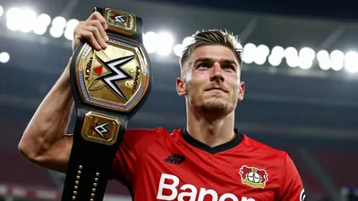 Bayer Leverkusen erhielt einen maßgeschneiderten Undisputed WWE Championship-Gürtel als Anerkennung für ihre historische...